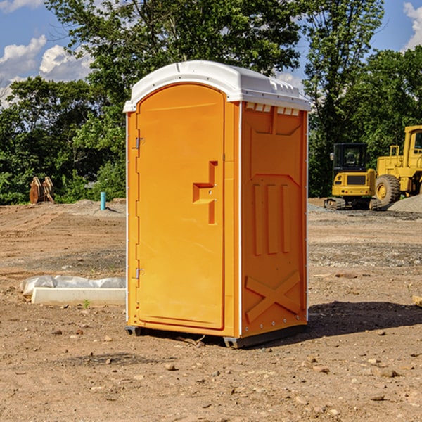 how often are the portable restrooms cleaned and serviced during a rental period in Lumberton